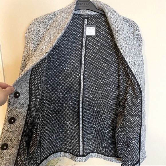 NEW Club Monaco| Blazer Jacket. Wool tweed. Collarless. - Picture 5 of 10
